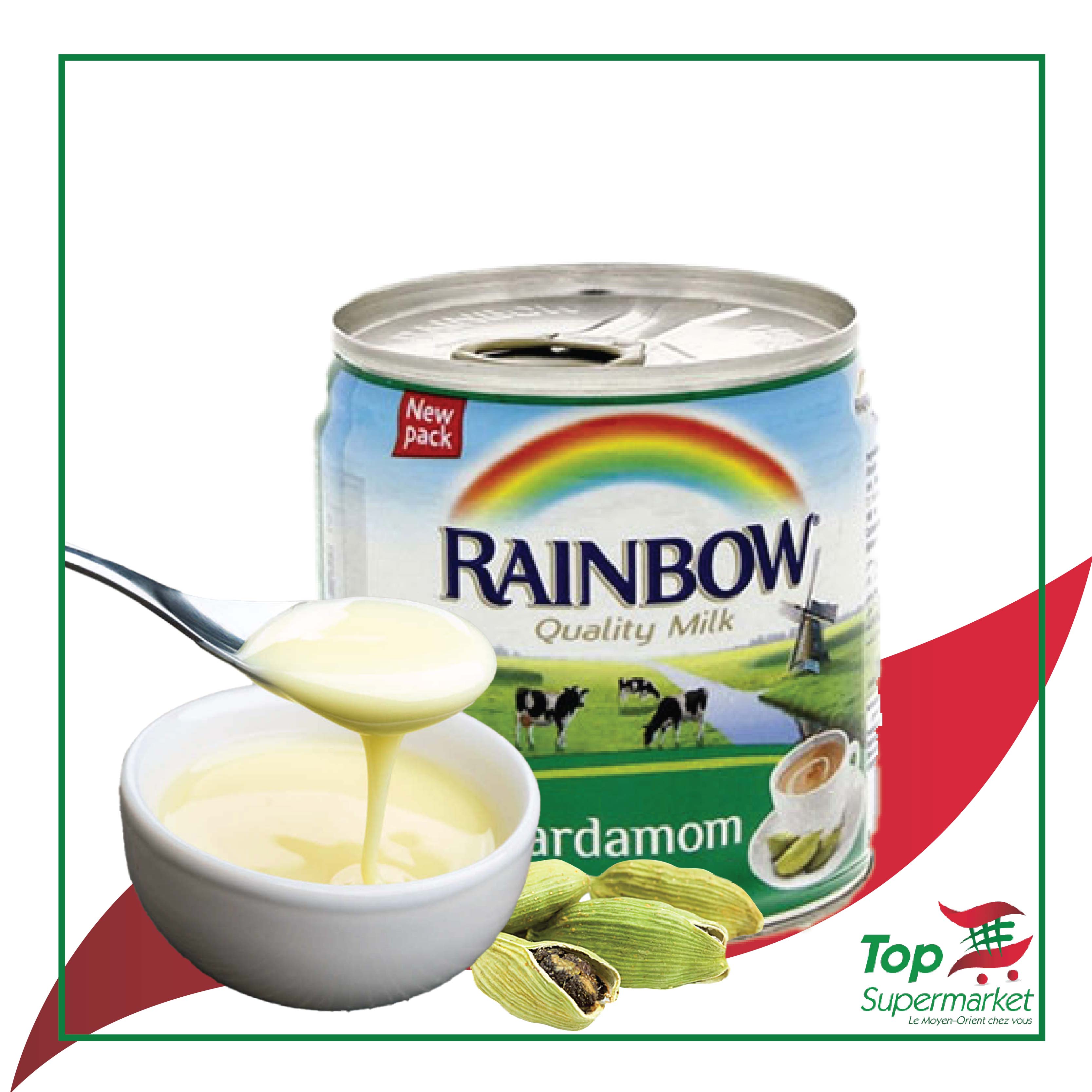 Rainbow lait concentré non sucré au cardamome 170gr